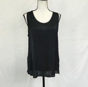 Naked Zebra Black Silk Tank